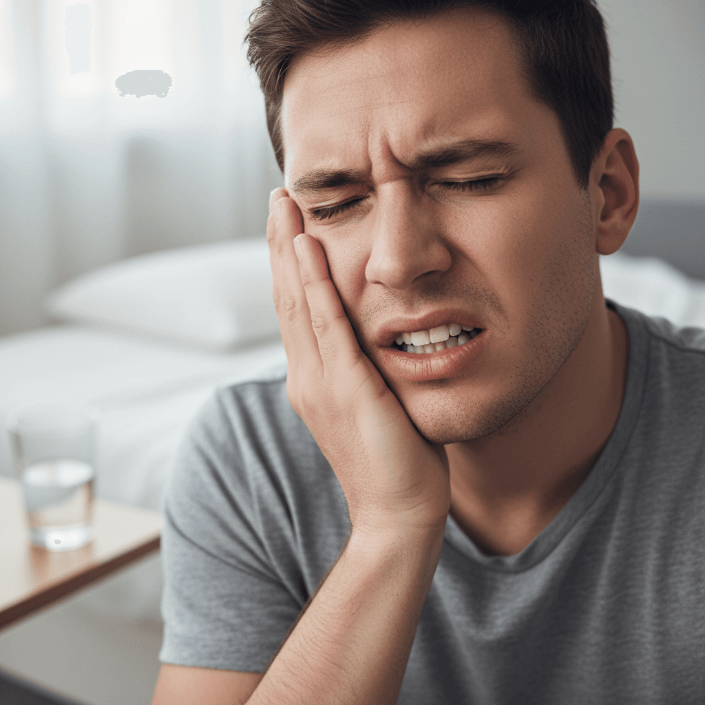 Personne souffrant d'une douleur dentaire aigue - urgence dentaire
